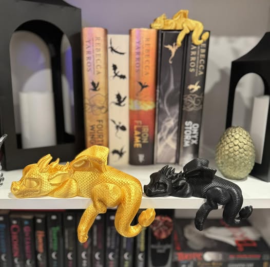 3D Dragon Bookshelf Sitters